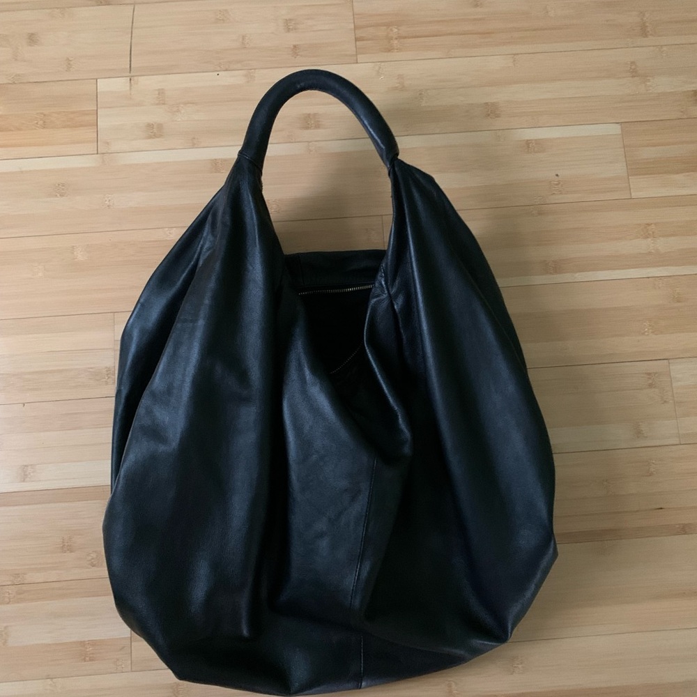 Anthropologie Oversized Leather           Hobo Tote Bag